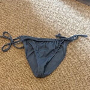 Blue Tie-Side Bikini Bottom